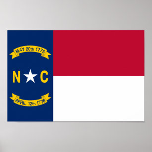 North Carolina State Flag Poster