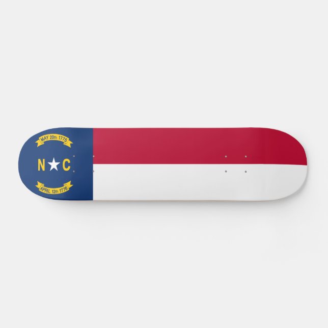 North Carolina State Flag Skateboard (Horz)