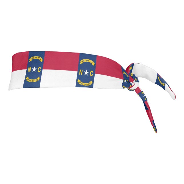 North Carolina State Flag Tie Headband (Rotate 90)