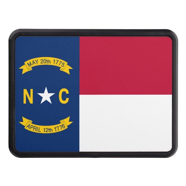 North Carolina State Flag Tow Hitch Cover (Front)