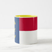 North Carolina State Flag Two-Tone Coffee Mug (Center)