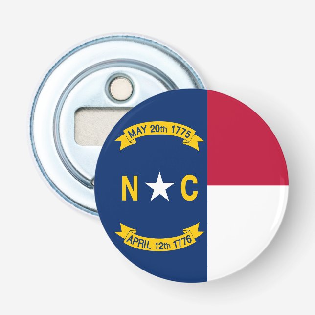 North Carolina State Flag USA Bottle Opener (Front)