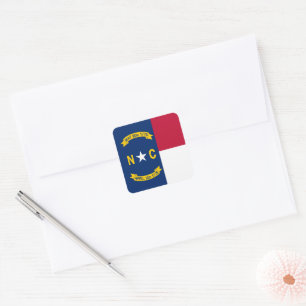 North Carolina State Flag USA Square Sticker