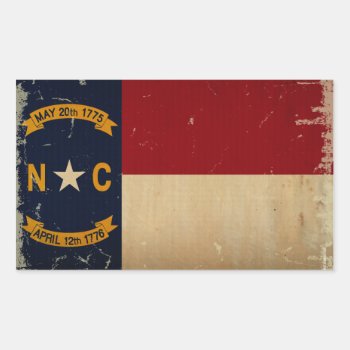 North Carolina State Flag Vintage. Rectangular Sticker by USA_Swagg at Zazzle