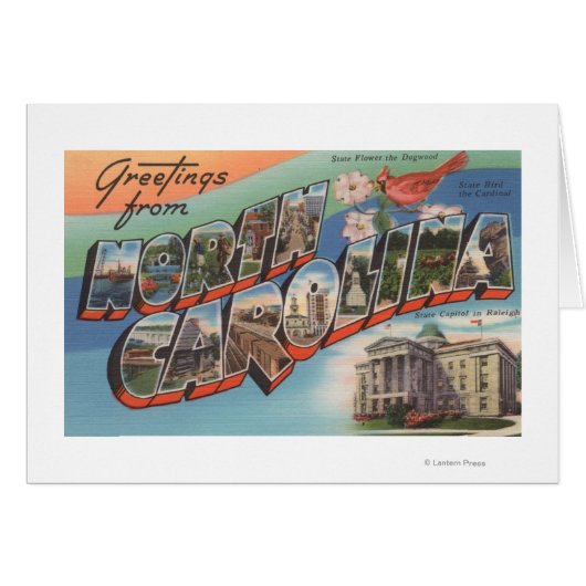 North Carolina (State Flower/Bird) Cards (Front Horizontal)