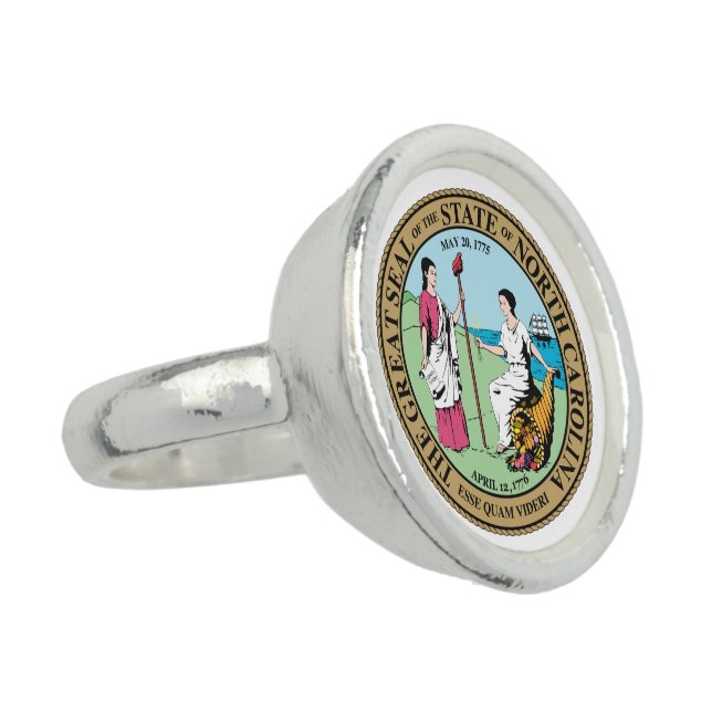 North Carolina State Seal - Ring (Side)