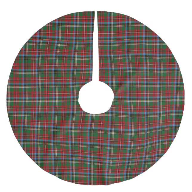 North Carolina State Tartan Brushed Polyester Tree Skirt | Zazzle