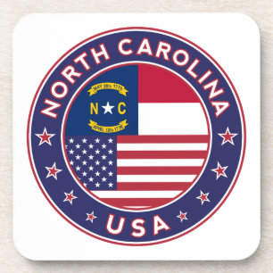 North Carolina sticker, phone case, tote bag Beverage Coaster