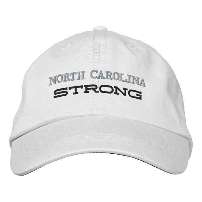 North Carolina Strong Embroidered Baseball Cap (Front)