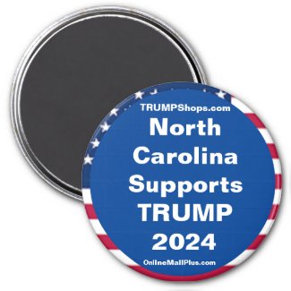 North Carolina Supports TRUMP 2024 Fridge Magnet