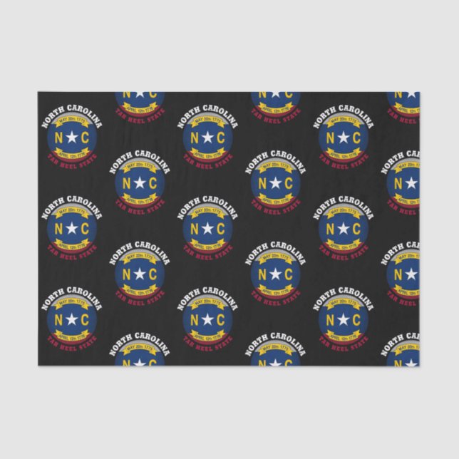 NORTH CAROLINA TAR HEEL STATE FLAG TISSUE PAPER (Front)