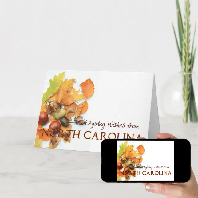 North Carolina Thanksgiving Card Zazzle