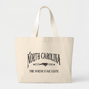 North Carolina - The North Star State Large Tote Bag