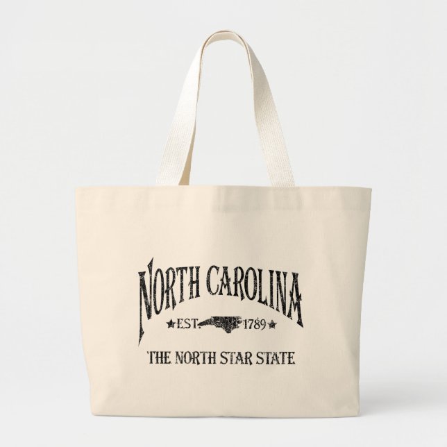 North Carolina - The North Star State Large Tote Bag (Front)