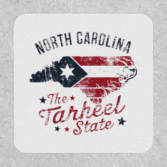 North Carolina The Tarheel State Map Patch (Front)
