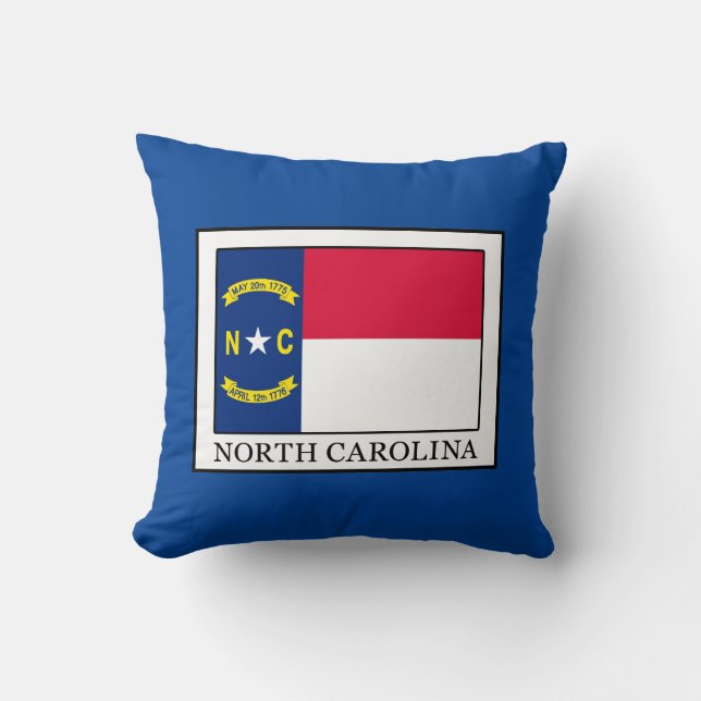 North Carolina Throw Pillow (Front)