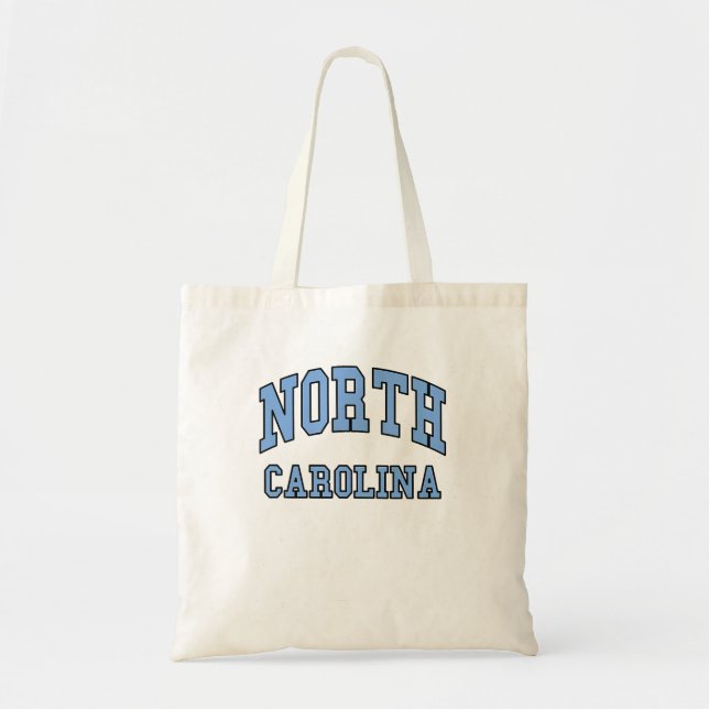 North Carolina - Throwback Design - State of NC -  Tote Bag (Front)
