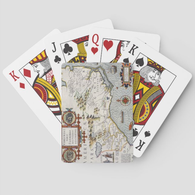 North Carolina, titled 'Virginiae item et Floridae Poker Cards (Back)