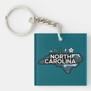 North Carolina, United States of America Keychain