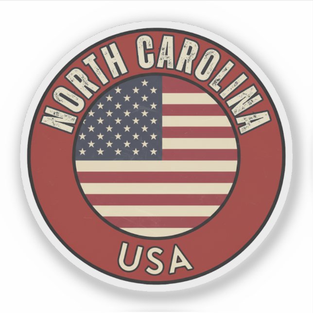 North Carolina United States of America Sticker (Front)