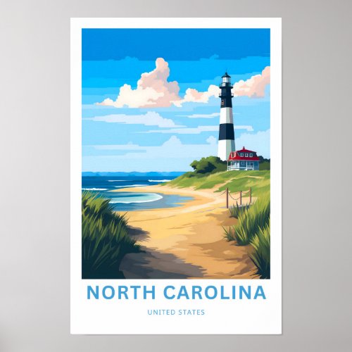 North Carolina United States Travel Print