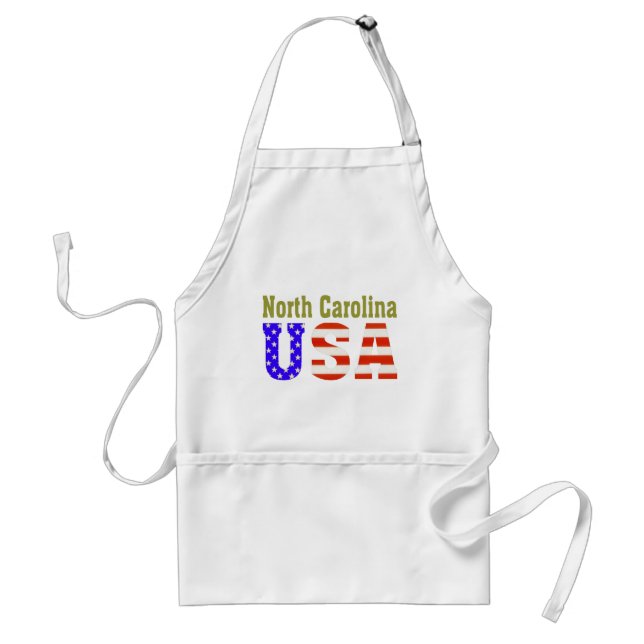 North Carolina USA! Adult Apron (Front)