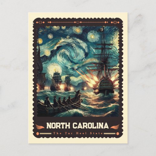 North Carolina  Vincent Van Gogh Inspired Postcard