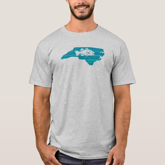 North Carolina Wave Fishing T-Shirt (Front)