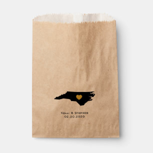 North Carolina Wedding Favor Treat Sacks Gift Bags