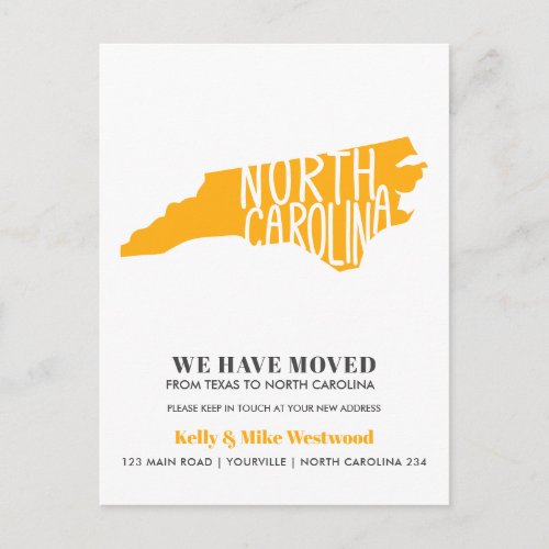 NORTH CAROLINA Weve moved New address New Home Po Postcard