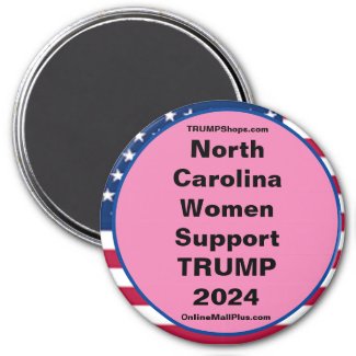 North Carolina Women Support TRUMP 2024 Magnet