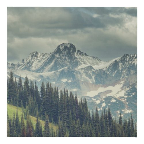 North Cascade Majestic Mountain Peak Faux Canvas Print