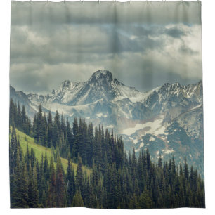 North Cascade: Majestic Mountain Peak. Shower Curtain