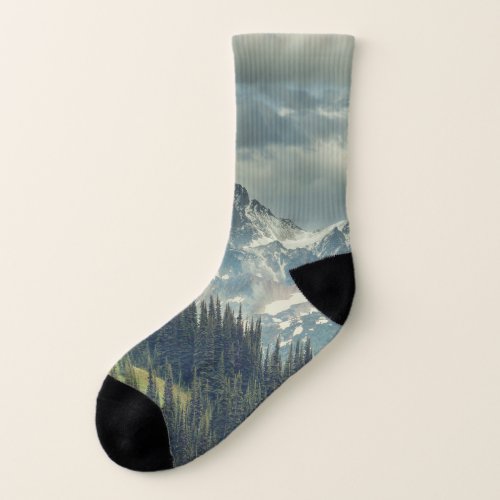 North Cascade Majestic Mountain Peak Socks
