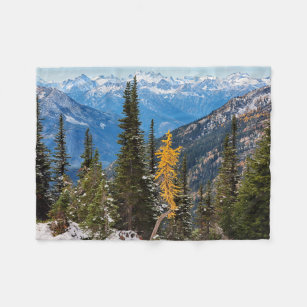 North Cascade Mountains Wenatchee National Forest Fleece Blanket