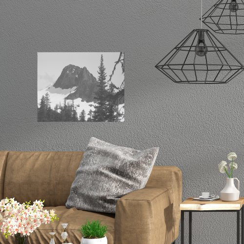 North Cascades Jagged Peak Black and White Gallery Wrap