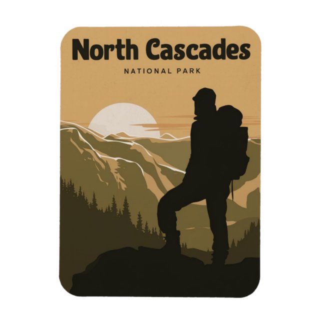 North Cascades National Park Backpacking Magnet (Vertical)