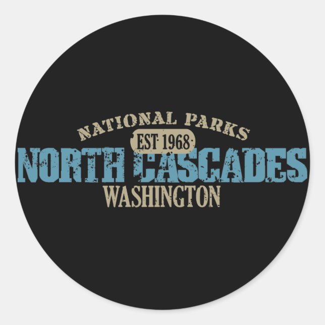 North Cascades National Park Classic Round Sticker (Front)