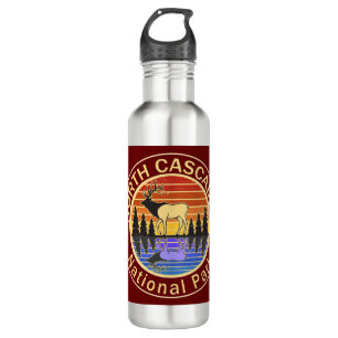 North Cascades National Park Elk Stainless Steel Water Bottle