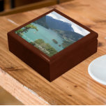 North Cascades National Park Landscape Gift Box<br><div class="desc">Store trinkets,  jewelry and other small keepsakes in this wooden gift box with ceramic tile featuring a scenic photo image of emerald green Diablo Lake,  located in the North Cascades National Park,  Washington. Select your gift box size and color. Makes a great travel souvenir!</div>
