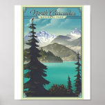 North Cascades National Park Litho Artwork Poster