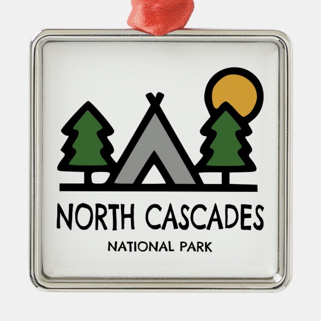North Cascades National Park Metal Ornament (Front)