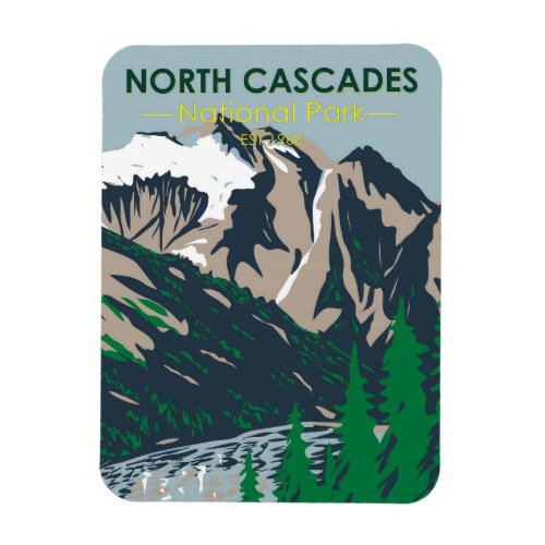 North Cascades National Park Mount Triumph Vintage Magnet