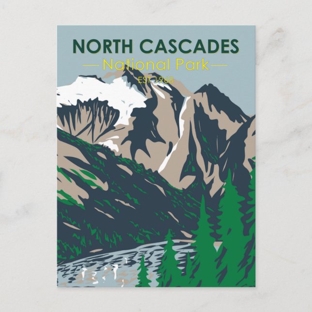 North Cascades National Park Mount Triumph Vintage Postcard (Front)