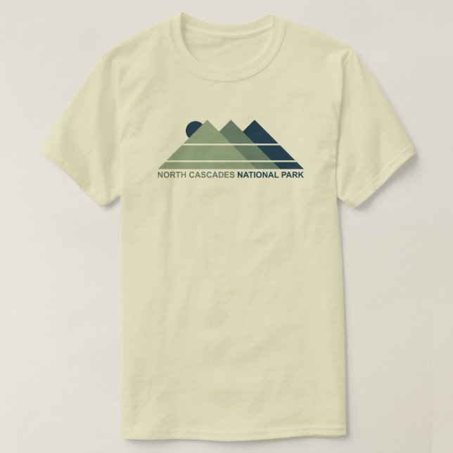 North Cascades National Park Mountain Sun T-Shirt (Design Front)