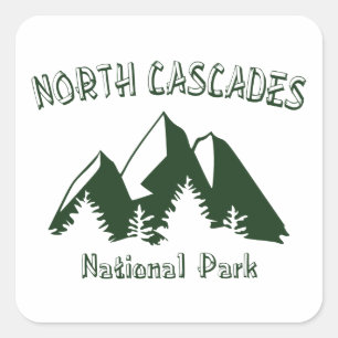 North Cascades National Park Square Sticker