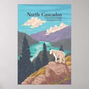 North Cascades National Park Travel Poster