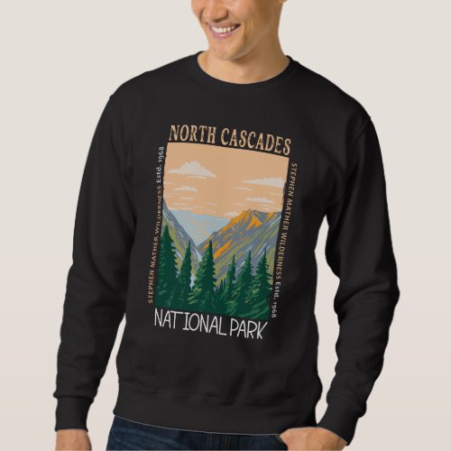 North Cascades National Park Vintage Distressed Sweatshirt