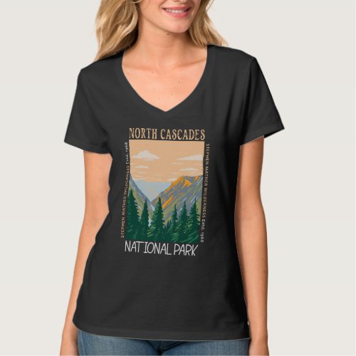 North Cascades National Park Vintage Distressed  T_Shirt