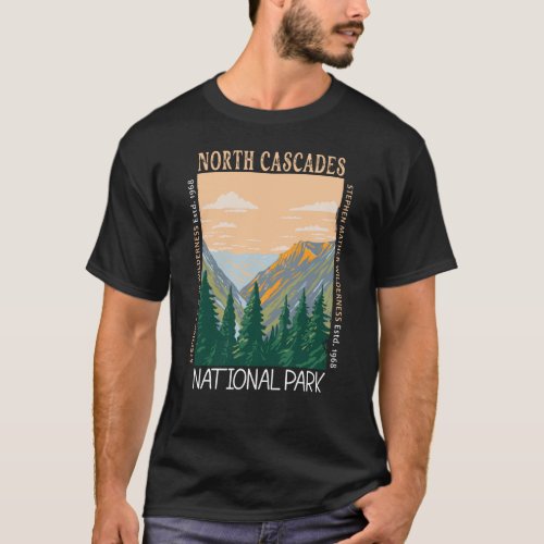 North Cascades National Park Vintage Distressed  T_Shirt